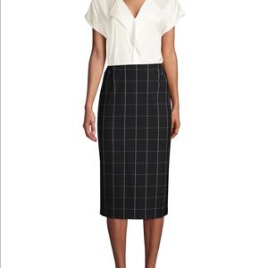 F21 Windowpane Pencil Skirt